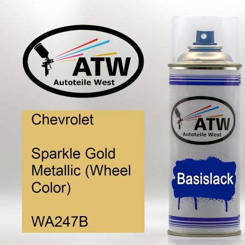 Chevrolet, Sparkle Gold Metallic (Wheel Color), WA247B: 400ml Sprühdose, von ATW Autoteile West.